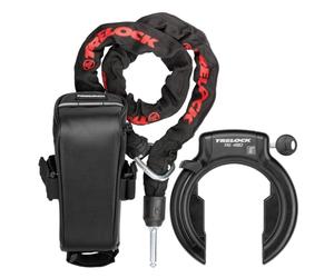 TRELOCK Antivol de Cadre RS 480 Naz + Chaîne ZR 355 100/6 avec Sacoche de Selle - Ouverture de 70,7 mm de Large