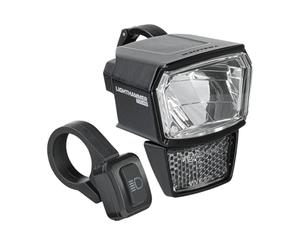 TRELOCK LS 940-HB Lighthammer 150 Lux E-Bike 12 V Phare de vélo - avec Interrupteur de Feux de Route et Support de Guidon - Homologué StVZO