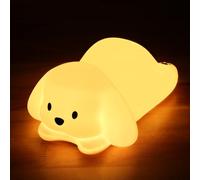 Tremdwoto Veilleuse Enfant veilleuse Chien，7 Couleurs Portable dog lampe ，Veilleuse bebe Minuterie 1/3 Heure， USB veilleuse rechargeable，Cadeaux et surprises pour garçons et filles