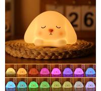 Tremdwoto Veilleuse Enfant veilleuse lapin，7 Couleurs Portable lampe lapin，Veilleuse bebe Minuterie 1/3 Heure， USB veilleuses rechargeable，Cadeaux et surprises pour garçons et filles (Lapin)
