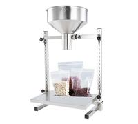 Trémie commerciale à grand diamètre en acier inoxydable, entonnoir d'alimentation manuel avec support et plate-forme de levage, machine de remplissage de distribution pour les granules liquides de pât