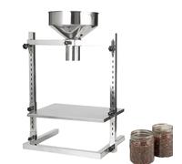 Trémie d'alimentation en acier inoxydable avec double support, hauteur réglable, bras de levage à double rail pour poudre, liquide, granulés