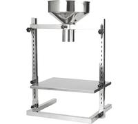 Trémie d'alimentation en acier inoxydable de qualité alimentaire avec hauteur réglable et double support, entonnoir de remplissage manuel pour poudre et liquide d'emballage