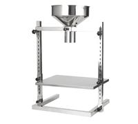 Trémie d'alimentation en acier inoxydable, entonnoir robuste de qualité alimentaire avec double support et hauteur réglable pour poudre, liquide, granulés