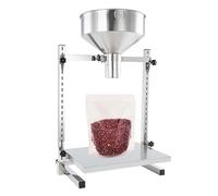 Trémie d'alimentation en acier inoxydable, entonnoirs de distribution de grand diamètre avec support Stand et plate-forme de levage, machine manuelle de remplissage de la bouche large pour l'emballage