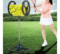 Trémie de balle multi-sport, peut contenir 80 balles de tennis et de ping-pong avec cadre durable épais pour l'entraînement et le coaching scolaire