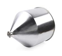 Trémie de remplissage de pâte liquide 10-50L Trémie de machine de remplissage, trémie en acier inoxydable 304 Entonnoir de remplissage commercial pour récipient de remplissage de liquide, argent, 64