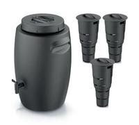 Trémie d'engrais 55L avec robinet + 3x Composteur enterré 11L