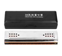 Tremolo harmonica 24 trous C G Key Double-Side with Box Musical Instrument pour débutant