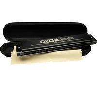 Trémolo Harmonicamaster Edition,24 Trous,Domajeur,Étui Souple Et Chiffon De Nettoyage Inclus,Harmonica Trémolo Professionnel Diatonique,Noir