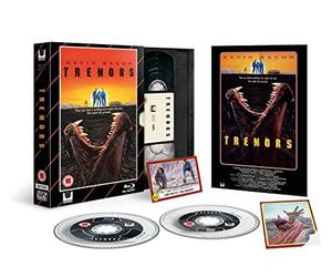 Tremors Blu Ray / VHS COLLECTORS PACKAGING / Import / Includes DVD / Art Cards / Poster / REGION FREE Blu Ray
