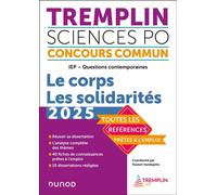 Tremplin Concours IEP Questions contemporaines 2025 Le Corps - Les solidarités 2025 - Florent Vandepitte - Dunod - broché - Scolaire / Universitaire