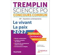 Tremplin Concours IEP Questions contemporaines 2027: Le vivant - La paix