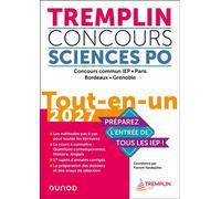 Tremplin Concours Sciences Po Tout-en-un 2027 Concours commun IEP, Paris, Bordeaux, Grenoble - Florent Vandepitte - Dunod - broché - Scolaire / Universitaire