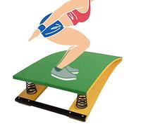 Tremplin Junior pour la Gymnastique, Tapis antidérapant et 2 Ressorts en Acier, Charge admissible de 40/55 kg, idéal pour Une Utilisation Scolaire ou Domestique (Couleur : Vert, Ta