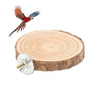 Tremplin Rond en Bois Perchoirs Perchoirs Support Jouet Oiseau Perroquet Perche Plate-Forme pour Petites Perruches Calopsittes Hamster(6cm)