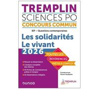 Tremplin Science Po Iep Les Solidarités Le Vivant - Questions Contemporaines - Concours Commun
