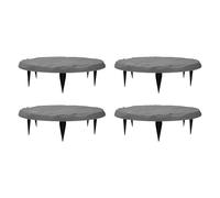 Tremplins décoratifs pour pelouse et jardin |Rond de 16 pouces avec piquets de sol |Matériau en polypropylène pour allées extérieures/zones boueuses (Gray)