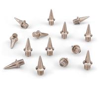 trenas HAEST Pointes Acier 12 mm - Forme Pyramide - Argentées - pour Cross-Country & Piste en cendrée - Adhérence maximale - Poids 2,1 g - Lot de 14