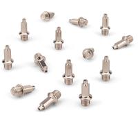 trenas HAEST Pointes Acier 9 mm - Forme Tower - Argentées - 2,0 g - pour Saut en Hauteur et disciplines Techniques - Lot de 14 - Compétition