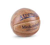 trenas - médecine-Ball en Cuir - 3,00 kg