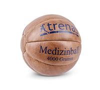 trenas - médecine-Ball en Cuir - 4,00 kg
