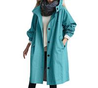 Trench-coat Coupe Vent Femme Impermeable, Veste Imperméable Mi-Longue Manteau Grande Taille d'Extérieur Camping Randonnée de Sport Printemps Automne Vestes Décontractés Hiver Vestes de Pluie
