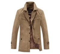 Trench Coat - FUNMOON - Hugo-Mode - Mi Saison - Casual - Slim Fit - Kaki L