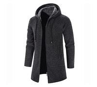 Trench Coat Hommes Hiver Veste À Capuche Manteau Chaud Trench Ample Manteaux Doux Au Toucher Veste De Sport Veste Élégante Manteau Slim Fit Vêtements Légers, S-3XL