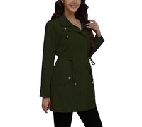 Trench Court Femme Trench Coat Femme Manteau Capuche Veste Courte Chic Mi Saison Kaki Coupe Vent De Printemps Vestes Blousons Ete Chaude Beige Xl Caban Marine Jacket Blouson Manteaux Cintré Noir