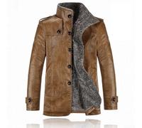 Trench pour homme avec col et fermeture éclair sur le devant pour un port facile par temps variable (L kaki)