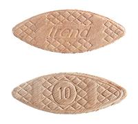 Trend 100pcs Biscuits d'assemblage en hêtre (N° 10) pour menuiserie, assemblage et encadrement de meubles, BSC/10/100