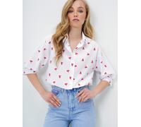 Trend Alaçatı Stili Chemisier rouge / noir / blanc, Taille XS-S