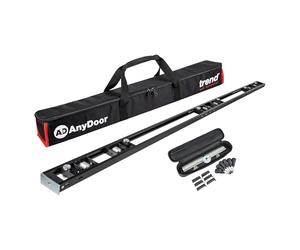 Trend AnyDoor Gabarit de Défonceuse Modulaire pour Charnières de Porte 6’8”, Système Réglable pour Portes et Cadres Bois, Charnières Carrées et Rayon 10 mm, Rails Aluminium, H/JIG/D6