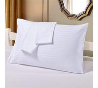 TREND BEDDING MART TBM Taie d'oreiller surdimensionnée à Rayures Blanches pour très Grand lit, Convient même aux oreillers Les Plus Moelleux, y Compris l'oreiller crêpe, taie d'oreiller Extra Haute