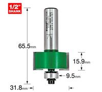 Trend C193X1/2TC Craft Pro Embout de défonceuse à roulement à tige 1/2" C193X1/2TC X Diamètre 38,1 mm Longueur de coupe 15,9 mm