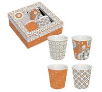 TREND & COLOUR Coffret Mug expresso Porcelaine - Les 4 Orange
