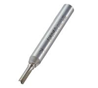 Trend CraftPro C001AX1/4TC Fraise droite à deux cannelures, tige de 6,3 mm, diamètre de coupe de 3 mm et longueur de coupe de 9,5 mm, pointe en carbure de tungstène