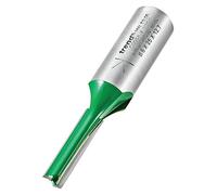 Trend CraftPro C005AX1/2TC Fraise droite à deux cannelures, tige de 1/2", diamètre de coupe de 6 mm et longueur de coupe de 25 mm, pointe en carbure de tungstène