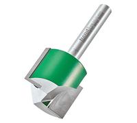Trend CraftPro C033AX1/4TC Fraise droite à deux cannelures, tige de 6,35 mm, diamètre de coupe de 25 mm et longueur de coupe de 19 mm, pointe en carbure de tungstène