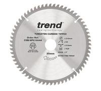 Trend CraftPro CSB/AP21664A Lame de scie TCT en aluminium et plastique, diamètre 216 mm, alésage 30 mm, 64 dents, scie de 2,3 mm, crochet zéro °, CSB/AP21664A