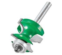 Trend CraftPro Fraise à défoncer à bille guidée, queue 1/4 po, Ø 31,9 mm | Guide des profils de baguette d’angle précis à la défonceuse, Ø 31,9 mm, L 22,5 mm, R 7 mm C215X1/4TC