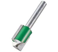 Trend CraftPro C025AX1/4TC Fraise droite à deux cannelures, tige de 6,35 mm, diamètre de coupe de 16 mm et longueur de coupe de 19 mm, pointe en carbure de tungstène