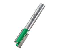 Trend CraftPro C012BX1/4TC Fraise à défoncer droite à deux cannelures, tige de 6,35 mm, diamètre de coupe de 9 mm et longueur de coupe de 19 mm, pointe en carbure de tungstène, C012BX1/4TC