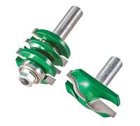 Trend CraftPro Jeu de Fraises pour Porte de Panneau, Queue de 1/2 Pouce, Diamètre de Coupe 41mm & Longueur de Coupe 17mm, Jeu de 2, Pointe en Carbure de Tungstène, CR/PDS1X1/2TC