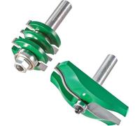 Trend Ensemble de fraises pour défonceuse de porte à panneau CraftPro, 1/2 pouce, profilé de traçage Easyset, fraise pour relever le panneau, 2 pièces, TCT, CR/PDS2X1/2TC