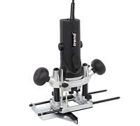Trend défonceuse T4, 850 W, 8 mm, vitesse variable, plongée 35 mm | Fraise précisément chants et rainures grâce à la vitesse variable et à la plongée de 35 mm, T4EK/EURO