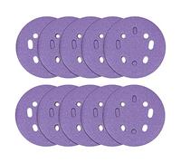 Trend Disques de ponçage abrasifs à orbite aléatoire en zirconium, 125 mm, grain 80, AB/125/80Z, lot de 10