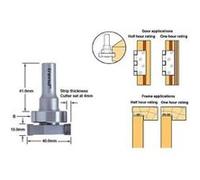 Trend Fraise à défoncer à bande intumescente guidée par roulement, queue de 1/2 pouce, diamètre de coupe 40 mm, longueur de coupe 10 mm, 346X1/2TC