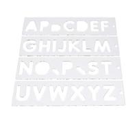 Trend Ensemble de gabarits de routage pour lettres majuscules, panneaux, plastique transparent, Vogue, TEMP/LUC/57